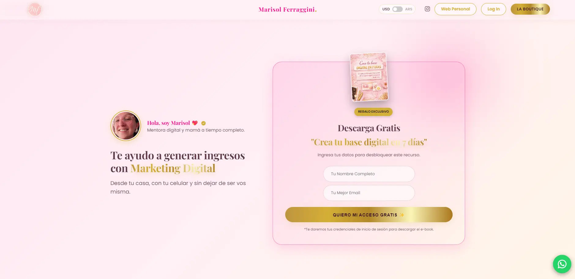 Marisol Ebook Store Desktop