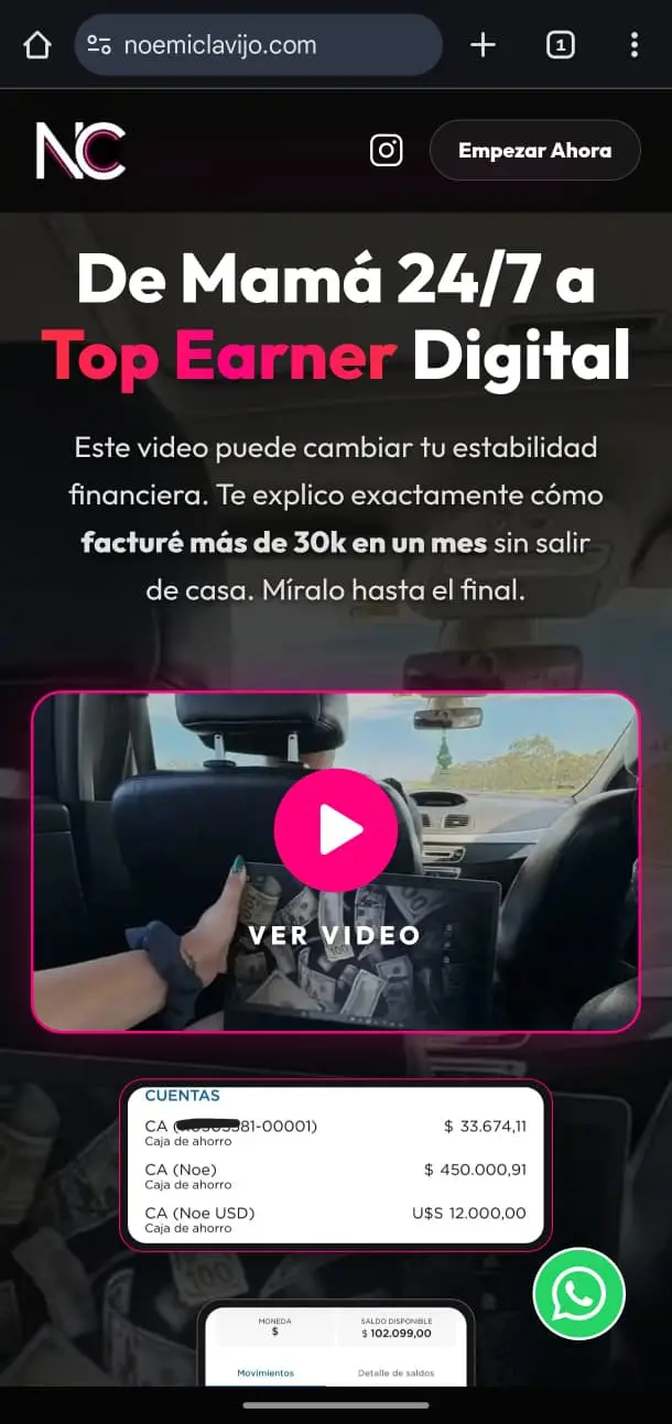 Noemí Clavijo Web Mobile